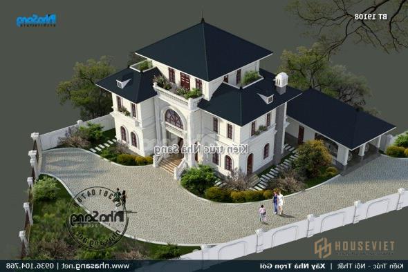 Chiêm ngưỡng 15 mẫu biệt thự 3 tầng có gara lộ thiên chuẩn phong thủy