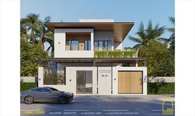 Ngỡ ngàng trước không gian xanh mát trong kiến ​​trúc nhà 2 tầng hiện đại