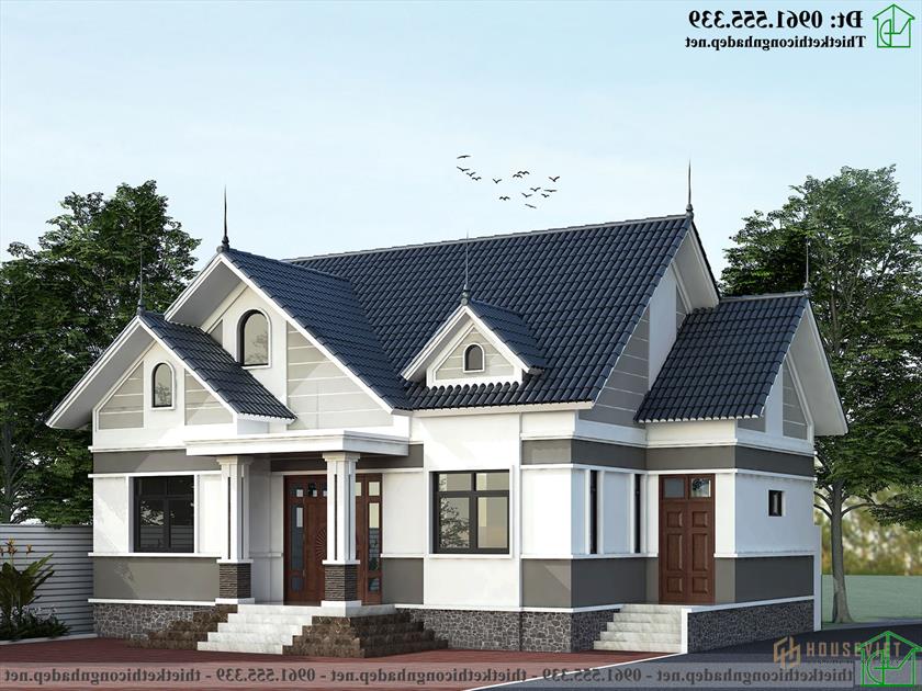 Thiết kế thi công nhà cấp 4 mái thái đẹp NDNC4175