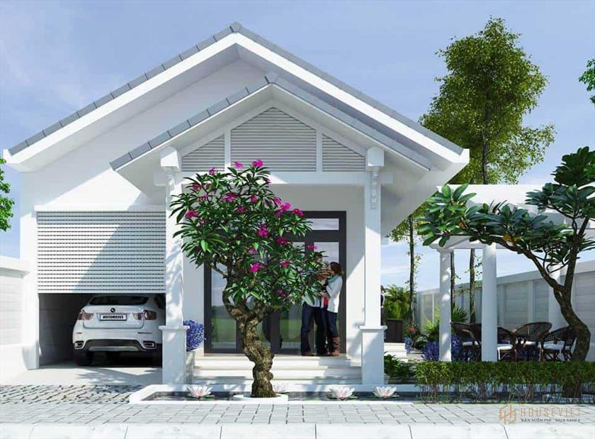 Nhà ống 1 tầng mái thái Nhà ống 1 tầng mái thái