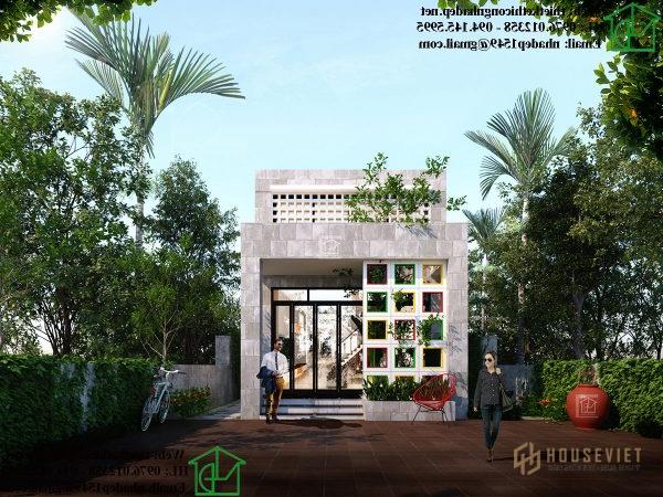 Nhà cấp 4 gác lửng đẹp giá rẻ, mẫu nhà cấp 4 đẹp tại Bình Dương NDNC470.