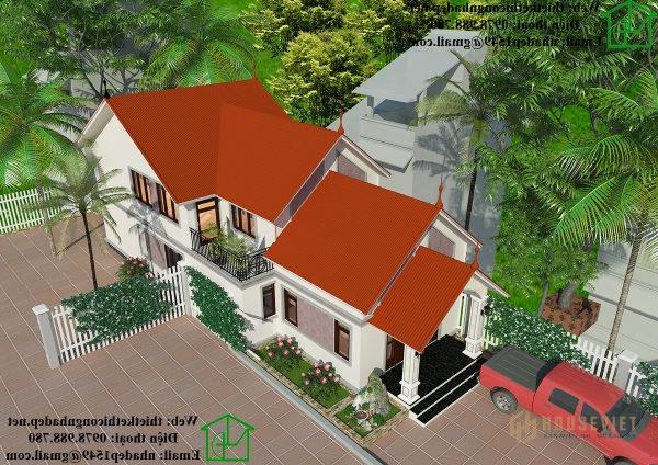 Mẫu thiết kế nhà cấp 4 có gác lửng, mẫu nhà có gác lửng ở Mỹ Đức DBT1T58.