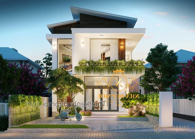 Biệt thự phố 2 tầng mặt tiền 8m hiện đại