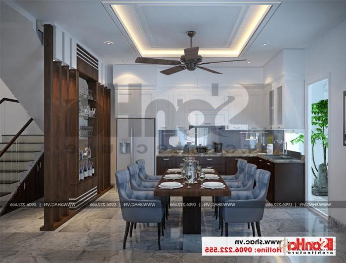Mẫu nhà ống hiện đại 4 tầng 4,9x14,7m tại Hải Phòng có gara ô tô trong nhà– SH NOD 0187 48 4 Mẫu nội thất phòng bếp ăn nhà ống hiện đại đẹp tại hải phòng sh nod 0187