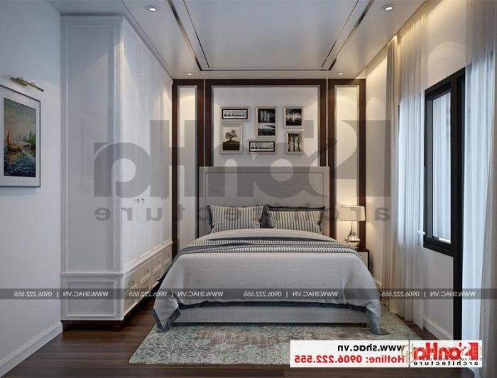 Mẫu nhà ống hiện đại 4 tầng 4,9x14,7m tại Hải Phòng có gara ô tô trong nhà– SH NOD 0187 52 Ý tưởng thiết kế phòng ngủ hiện đại với nội thất cao cấp cho vợ chồng gia chủ