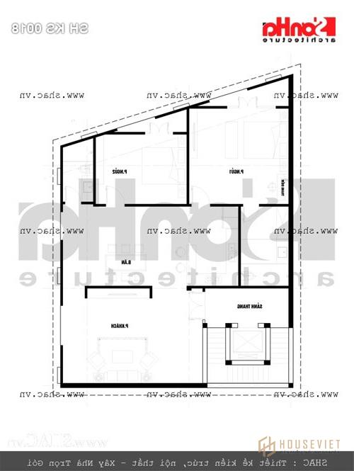 Mặt bằng tầng 4 khách sạn Mặt bằng tầng 4 khách sạn
