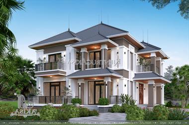 Mẫu thiết kế biệt thự 2 tầng hiện đại đẹp (TGĐ: Anh Công - Vũng Tàu) BT21356