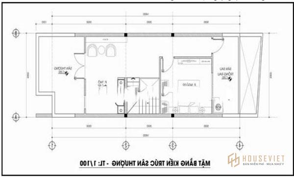 Các mẫu nhà đẹp 60m2 3 tầng có tầng 3 thông thoáng, rộng rãi.