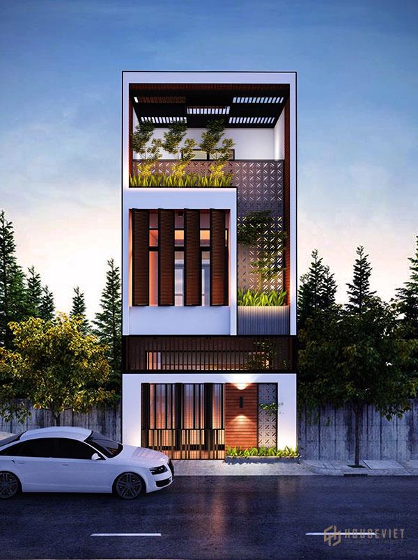 Cách thiết kế nhà đẹp 60m2 với những đường nét cách tân và ấn tượng ở vị trí mặt tiền