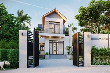 Top 5 mẫu nhà 2 tầng 3 phòng ngủ 5x20m hiện đại, trẻ trung và dễ xây