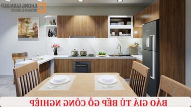 Báo giá tủ bếp gỗ công nghiệp 2022 chất lượng giá rẻ