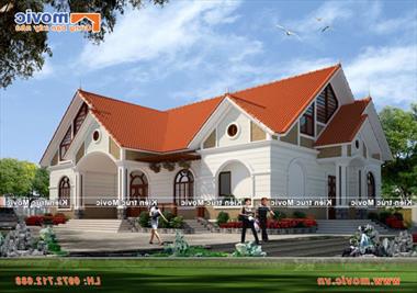 Mẫu nhà 1 tầng mái thái hiện đại - BT1616