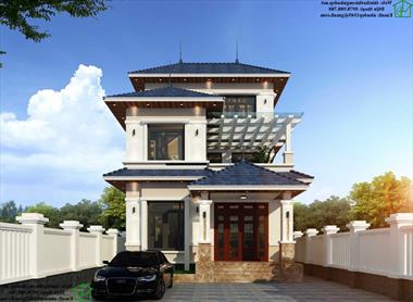 Mẫu biệt thự 3 tầng 6x18m mái thái ở Hà Nam NDBT3T42