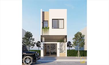 Mẫu nhà 2 tầng đẹp nhờ Thiết kế tối giản