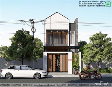 Mẫu thiết kế nhà phố 2 tầng 5x16m có gác lửng Quảng Ninh NDNP2T22