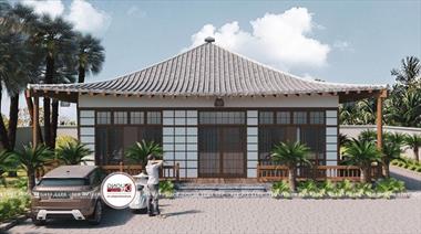 Biệt thự vườn mái thái đẹp kiểu nhật thu hút mọi ánh nhìn