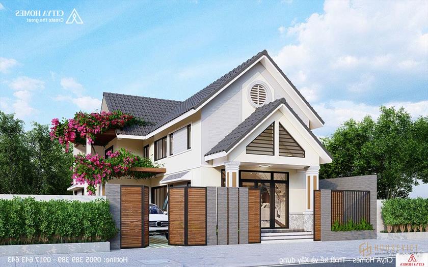 Mẫu mặt tiền mái thái đẹp được nhiều người yêu thích