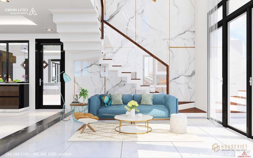 Mẫu phòng khách được trang trí đơn giản