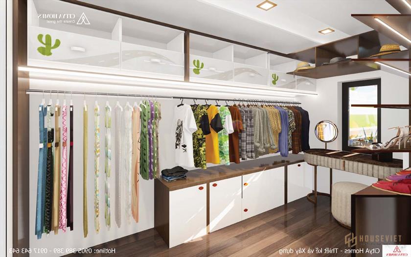 Phòng thay đồ có ánh sáng tự nhiên