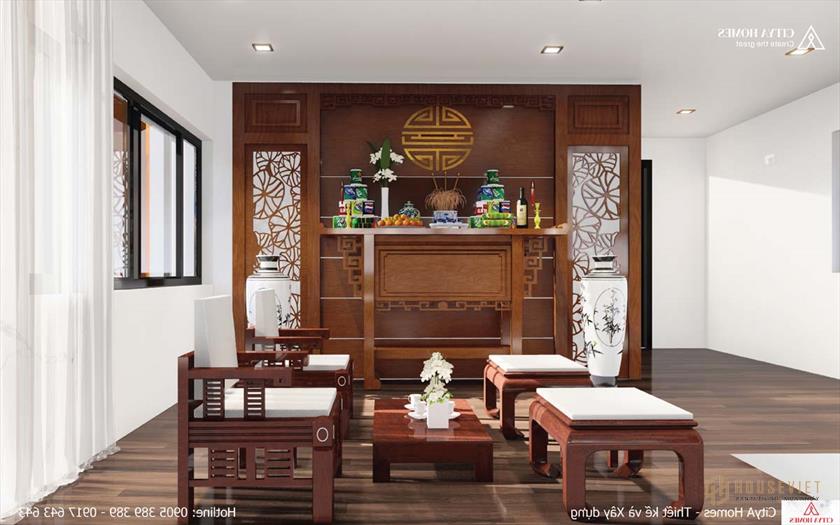 Thiết kế phòng thờ đẹp phù hợp với phong thủy