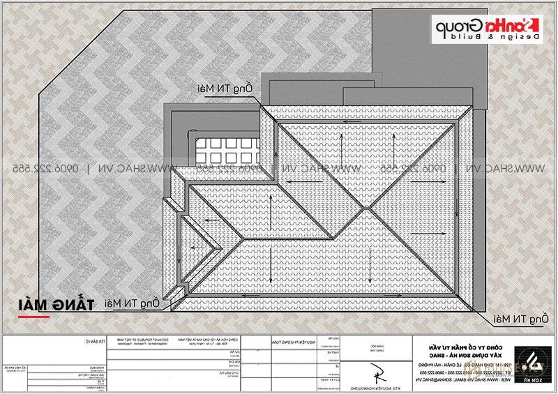 Mặt bằng công năng tầng mái