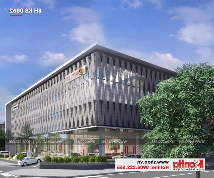 Showroom ô tô được thiết kế hiện đại với quy mô rộng lớn được đầu tư 