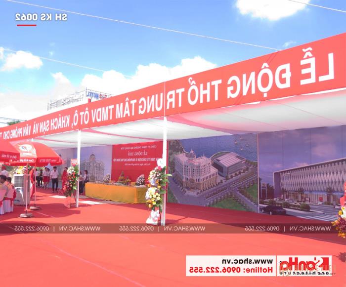 Khung cảnh tại lễ động thổ trung tâm TMDV ô tô, khách sạn và văn phòng cho thuê 
