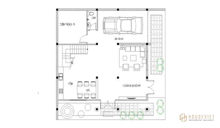 Biệt thự 3 tầng 2 mặt tiền.