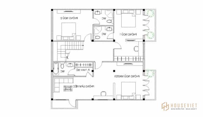 Biệt thự 3 tầng 2 mặt tiền.