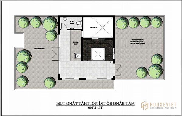 Mẫu nhà 2 tầng 1 tum đẹp
