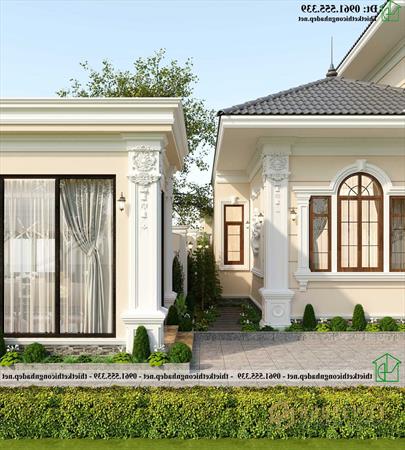 Mẫu thiết kế biệt thự 1 tầng đẹp NDBT1T131