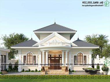 Mẫu nhà tân cổ điển 1 tầng 14x10m ở Quốc Oai Hà Nội NDBT1T131