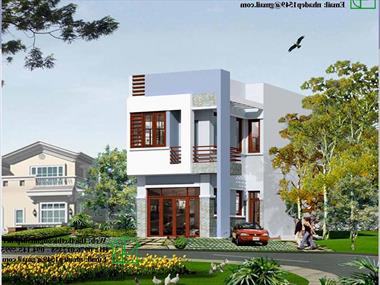 Phối cảnh nhà phố đẹp, phối cảnh nhà phố 2 tầng hiện đại nhất hiện nay