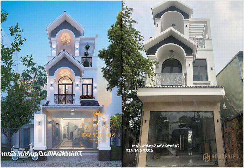 nhà đẹp 2 tầng 1 tum