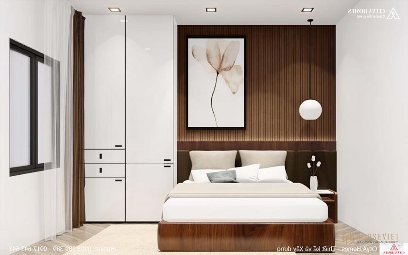 Thiết kế phòng ngủ với gam màu trắng sáng