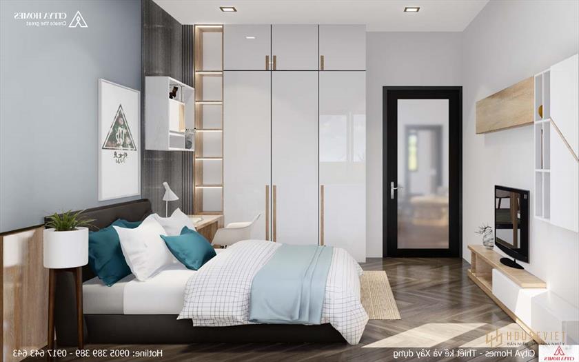 Thiết kế phòng ngủ với tông màu nhã nhặn