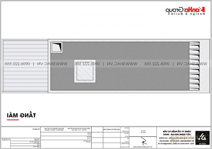 Mẫu nhà ống 4 tầng hiện đại 4,4mx 20,8m có gara ô tô tại Hải Phòng - SH NOD 0212 24 Bản vẽ mặt bằng công năng nhà ống hiện đại mặt tiền 4m4 dài 20,8m tại Hải Phòng