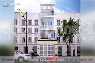 Mẫu nhà ống 4 tầng hiện đại 4,4mx 20,8m có gara ô tô tại Hải Phòng - SH NOD 0212