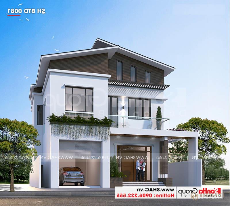 Mẫu thiết kế biệt thự 2 tầng hiện đại diện tích 190m2 - SH BTD 0081 5 Mẫu biệt thự đẹp có gara ở Ninh Bình chinh phục mọi ánh nhìn