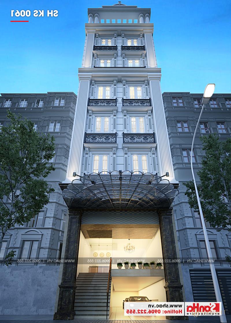 Thiết kế khách sạn mini 2 sao tân cổ điển đẹp tại Nam Định - SH KS 0061 38 Mẫu thiết kế khách sạn mini 2 sao tại Nam Định tinh tế đến từng chi tiết