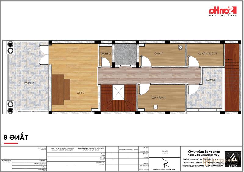 Mẫu thiết kế khách sạn mini 2 sao tân cổ điển đẹp tại Nam Định - SH KS 0061 68 Mặt bằng công năng mẫu khách sạn mini 2 sao tân cổ điển đẹp tại Nam Định
