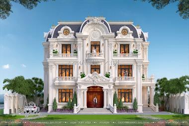 Mẫu thiết kế biệt thự Pháp 3 tầng tân cổ điển đẹp (Mr. Stop - Hồ Chí Minh) BT32427