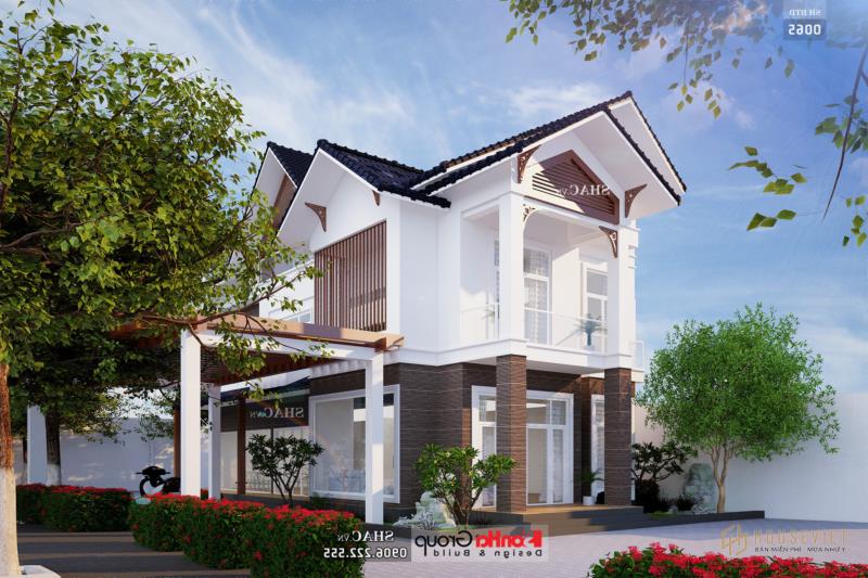 Biệt thự hiện đại 3 tầng mái thái có sân vườn đẹp tại Hải Phòng - SH BTD 0065 1 Biệt thự 3 tầng diện tích 120m2 có sân vườn đẹp.