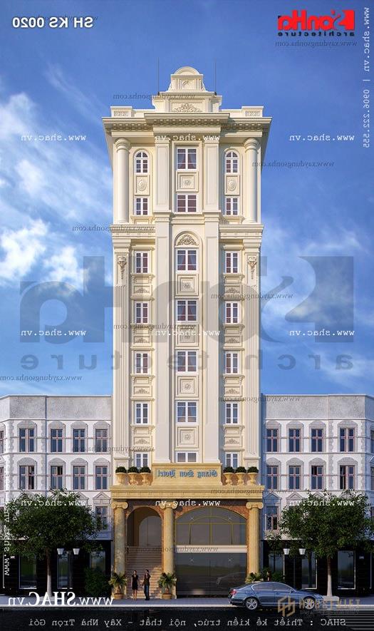 Vòm cửa khách sạn được làm tròn Vòm cửa khách sạn bo tròn sh ks 0020