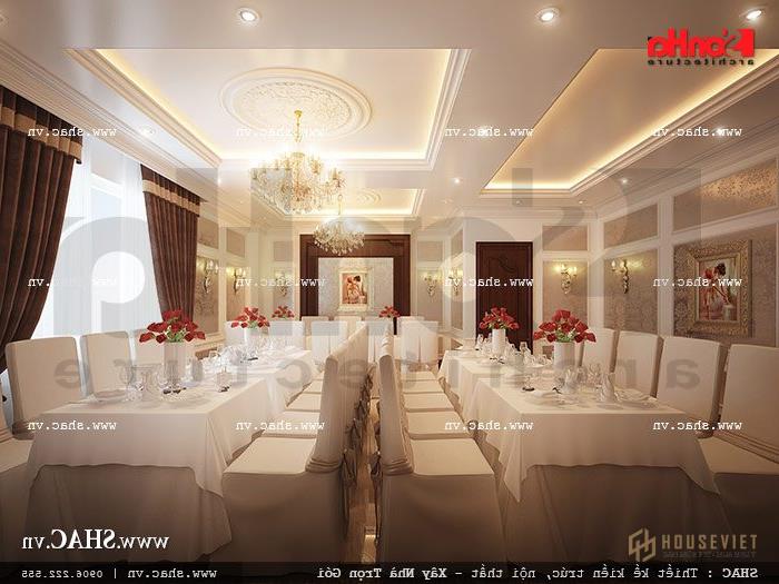Mẫu thiết kế khách sạn đẹp tiêu chuẩn 3 sao - SH KS 0020 52 Thiết kế phòng ăn khách sạn sh ks 0020