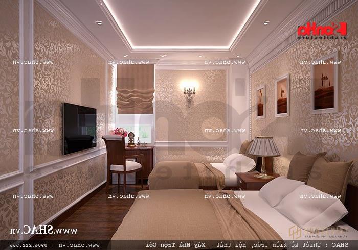 Mẫu thiết kế khách sạn tiêu chuẩn 3 sao đẹp - SH KS 0020 54 Mẫu phòng ngủ đôi của khách sạn sh ks 0020