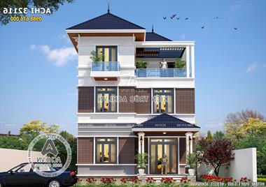 Biệt thự mái thái hiện đại 3 tầng đẹp tại Hà Nội - ACHI 32116