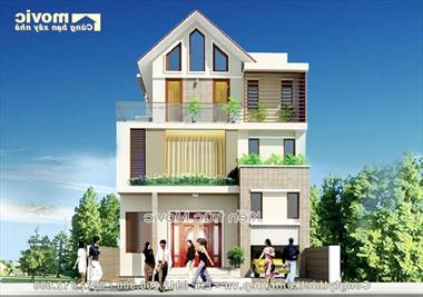 Biệt thự mini 3 tầng mái thái 4 phòng ngủ (MB1540)