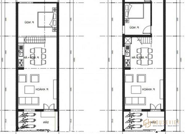 Bản vẽ thiết kế nhà 4x15 đẹp