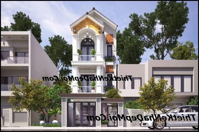 Thiết kế mẫu nhà phố 1 trệt 2 lầu sân thượng | Phan Kiến Phát chuyên tư vấn  - thiết kế - xây dựng nhà phố, biệt thự, nhà đẹp, công trình dân dụng.